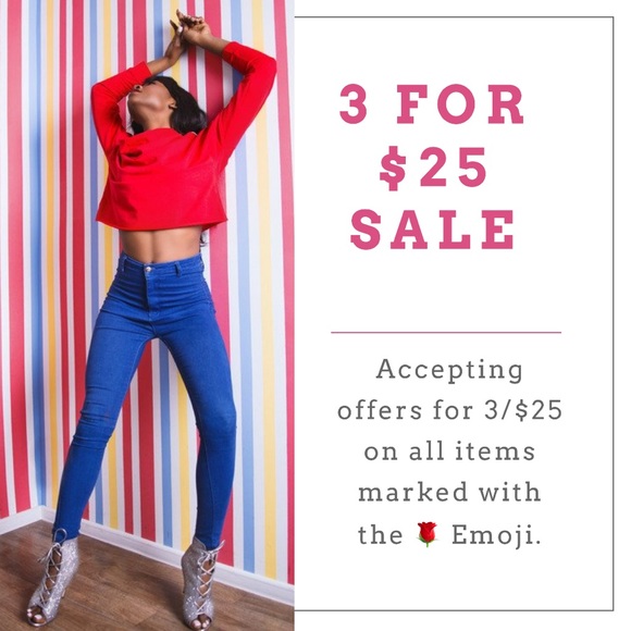 Sale!! 3 for $25. Just look for the 🌹 Emoji - Picture 1 of 1